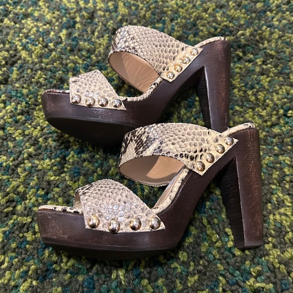 Jimmy Choo Shoes - Jimmy Choo Snake Print Lea Heel platform sandal EU 36 US 6